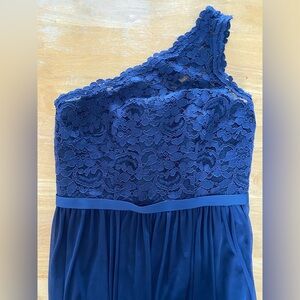 David’s Bridal blue size 4 bridesmaid dress